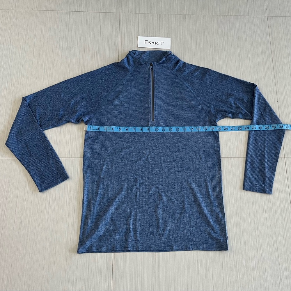Blue Quarter-Zip Pullover - image 6